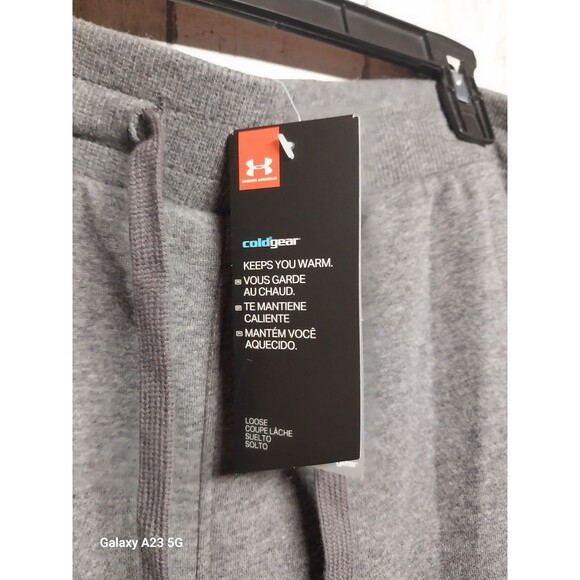 Under Armour Men's UA Rival Fleece Joggers 5XL Gray Tapered Leg Athleisure - Picture 4 of 9
